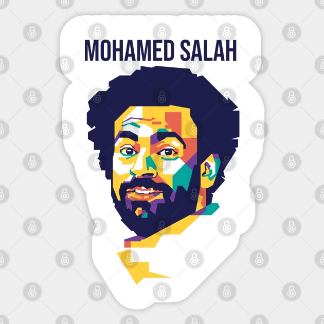 Mohamed Salah on WPAP Style Sticker by pentaShop